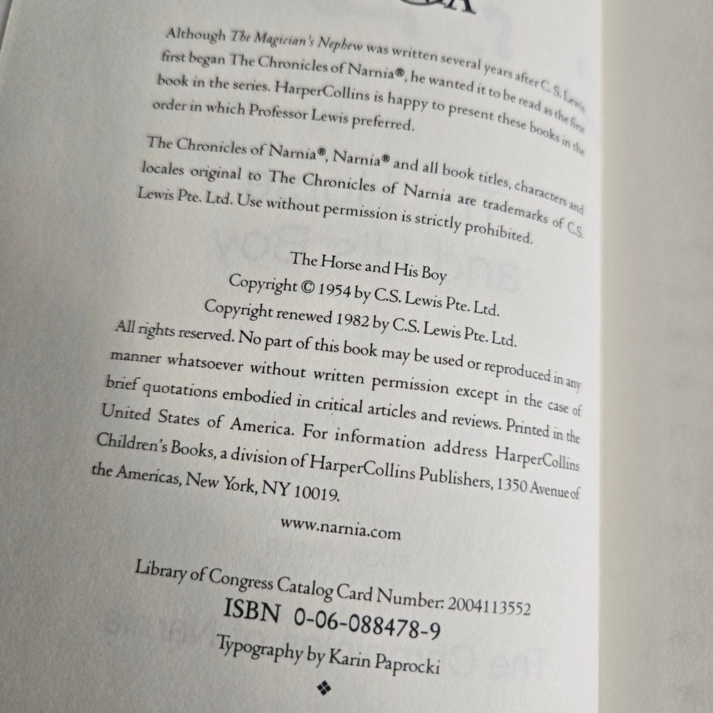 HarperCollins The Horse and His Boy C.S. Lewis Narnia Hardcover Book - Picture 5 of 10